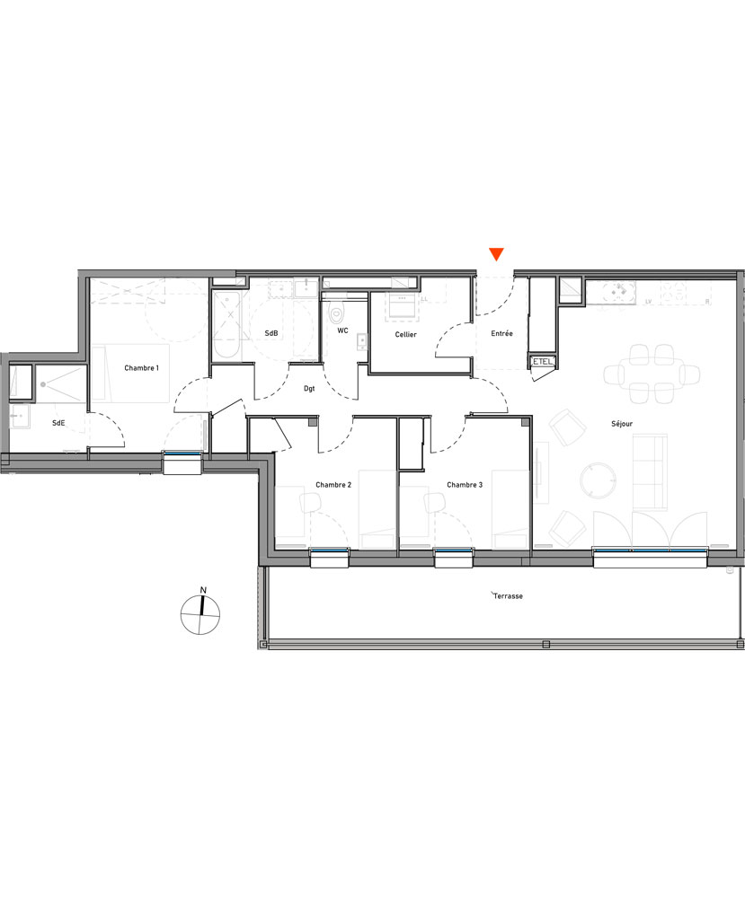 Bâtiment B - Lot B 105